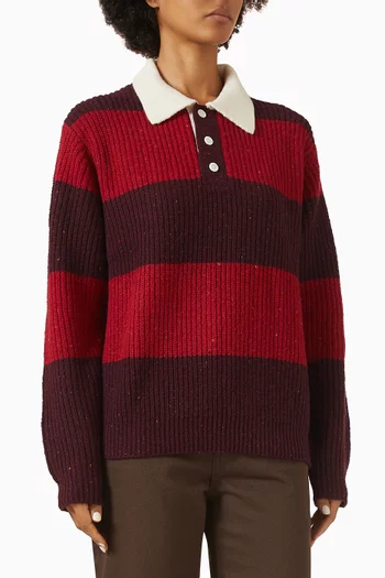 Unisex Chunky Rugby Sweater in Knit