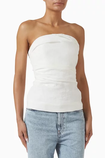 Izel Bandeau Top in Linen