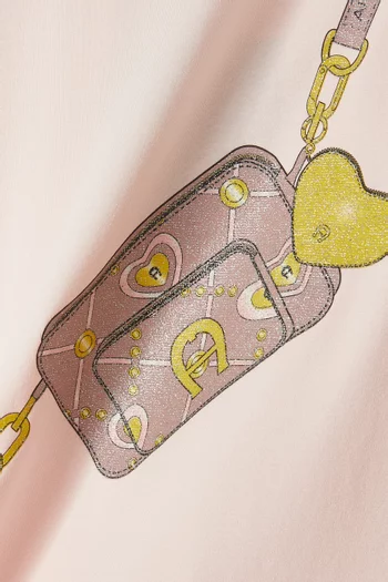 تي شيرت بطبعة قطن