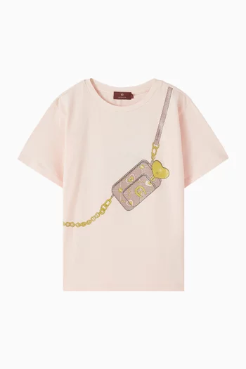 تي شيرت بطبعة قطن