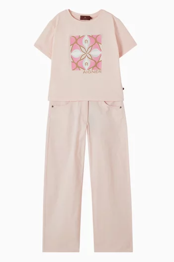 Graphic Print T-shirt in Cotton