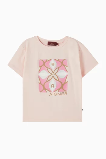 Graphic Print T-shirt in Cotton