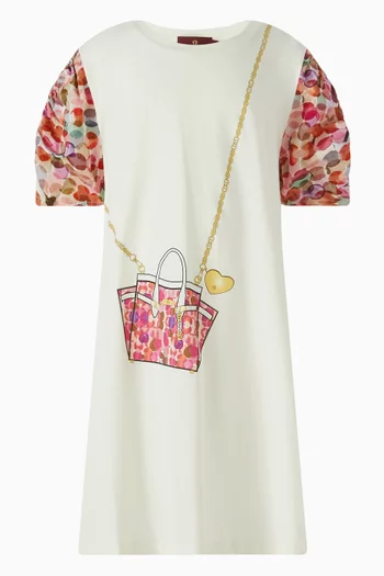 Bag Print Dress in Cotton Jersey