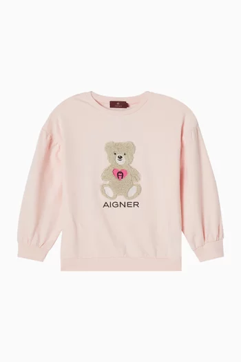 سويت شيرت بطبعة دب قطن