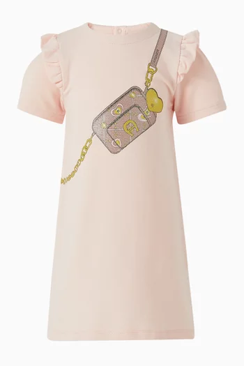 Crossbody-bag Printed Dress in Cotton