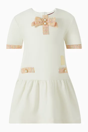 Flared Dress in Cotton & Tweed