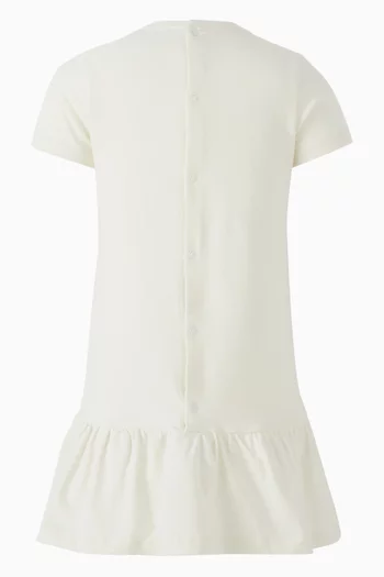Teddy Embroidered Dress in Cotton