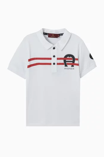 Logo Polo T-shirt in Cotton