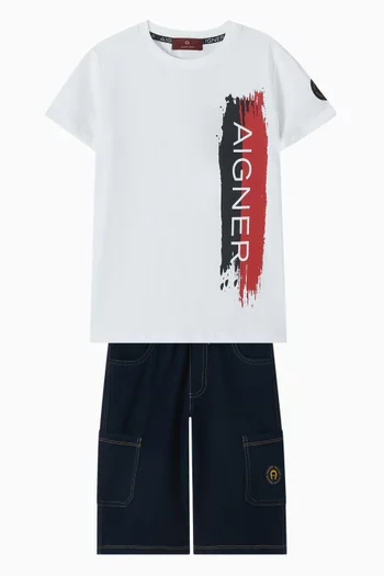 Logo Graphic T-shirt in Cotton