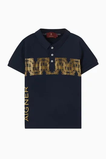 Logo Print Polo T-shirt