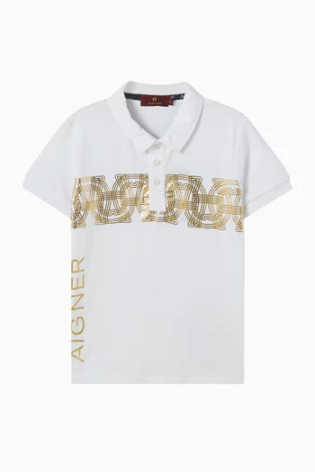 Logo Print Polo T-shirt