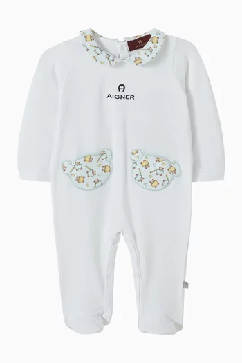 بيجاما قطعة واحدة بنقشة دب قطن بيما