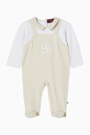 Logo Sleepsuit in Cotton