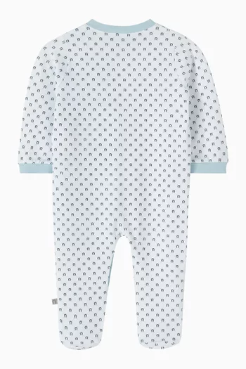 Colour-block Sleepsuit in Pima Cotton