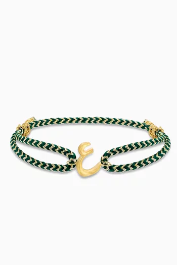 x Fozaza Bedouin Arabic Letter 'Ayn' Bracelet in 18kt Gold