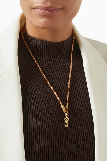 x Fozaza Bedouin Arabic Letter 'Sheen' Necklace in 18kt Gold