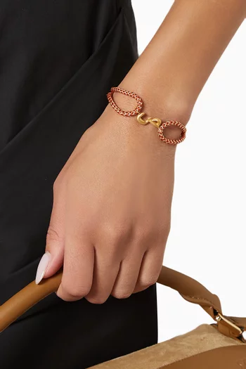 x Fozaza Bedouin Arabic Letter 'Sad' Bracelet in 18kt Gold