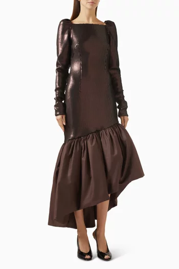 Astral Dreams Embellished Dress in Wool