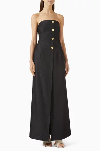 Mystic Aura Blazer Dress in Wool & Denim