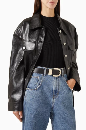 حزام مينا جلد ناعم