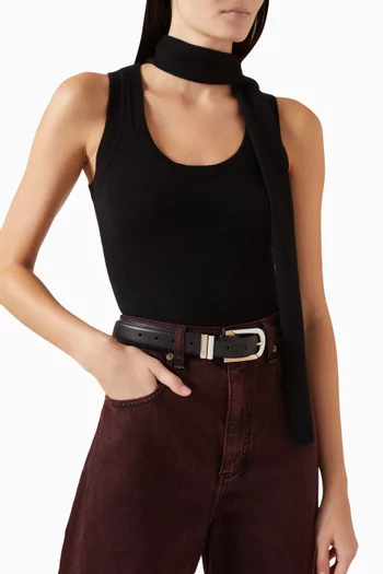 Erin Belt in Leather