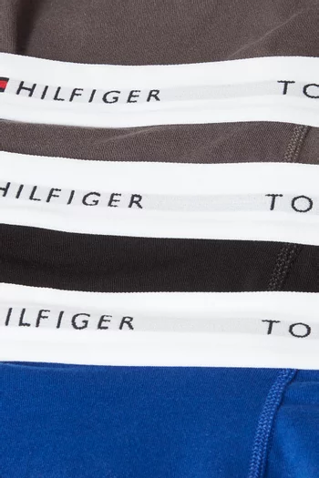 Signature Logo Waistband Boxer Briefs in Cotton, Set of 3