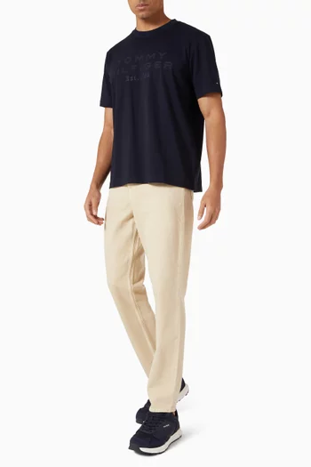Logo Appliqué T-shirt in Interlock Knit
