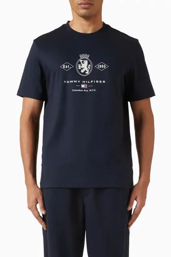 Diamond Crest Graphic T-shirt in Cotton Blend