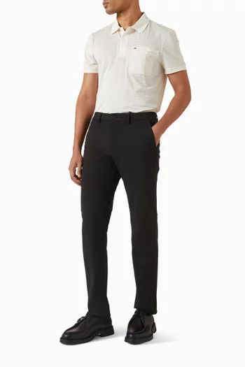 بنطال شينو بقصة ساق مستقيمة نسيج