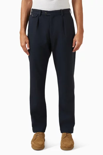 Harlem Tapered Pleated Pants in Twill