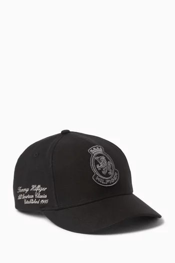 Hilfiger Crest Flannel 5-panel Baseball Cap in Cotton