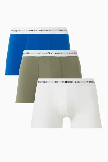 Logo Trunks in Stretch-cotton, Set of 3