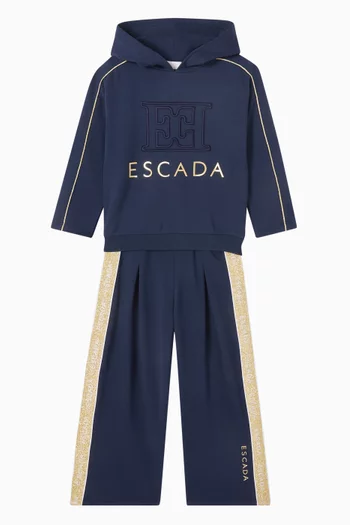 بنطال رياضي بشريط جانبي بشعار الماركة