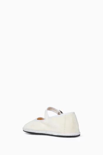 Mary Jane Flats in Cotton