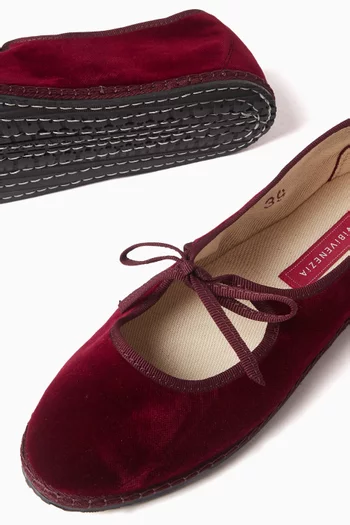 Brigiette Ballerina Flats in Velvet