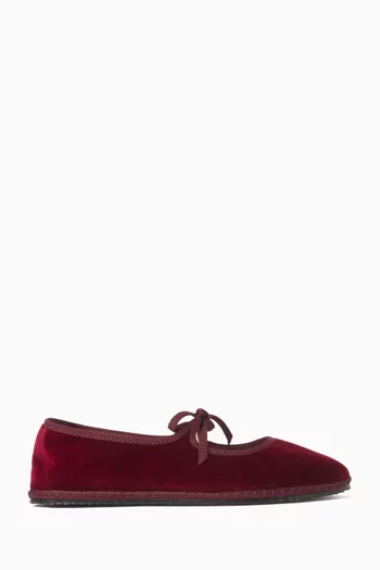 Brigiette Ballerina Flats in Velvet