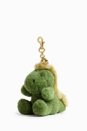 Little Rexy Dino Plushie Bag Charm in Shearling