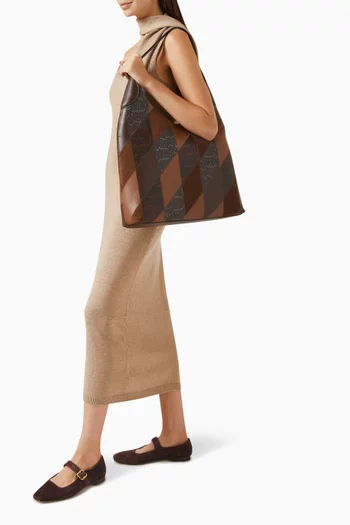 حقيبة كتف بروكلين 39 جلد وشمواه وجلد أفعى