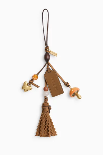 Mushroom Heritage Bag Charm in Leather