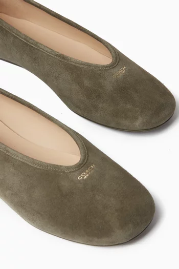 Houston Ballet Flats in Suede