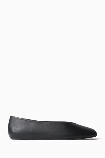 Houston Ballet Flats in Leather