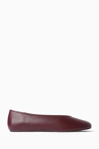 Houston Ballet Flats in Leather