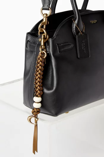 Bead Bag Charm in Leather