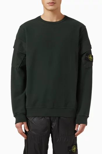 Sweatshirt in Brushed Cotton Fleece