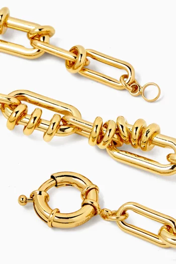 Golden Knots Necklace in 24kt Gold-plated Brass