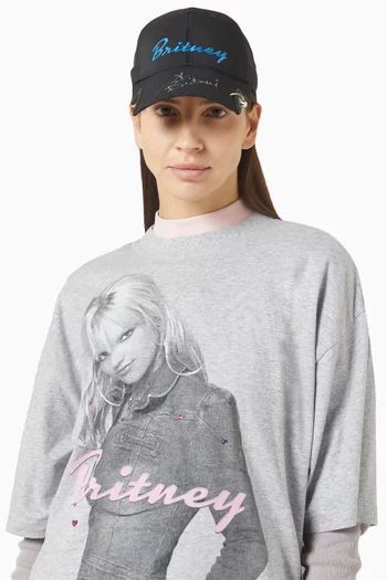 Britney Spears Cap in Technical Jacquard