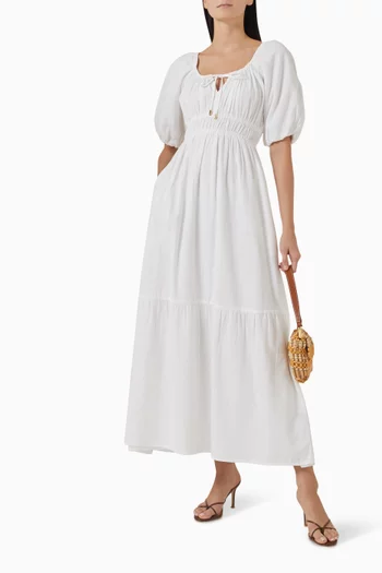 Eden Maxi Dress in Cotton-linen