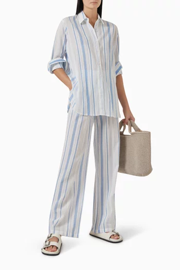 Krissy Stripe Pants in Cotton