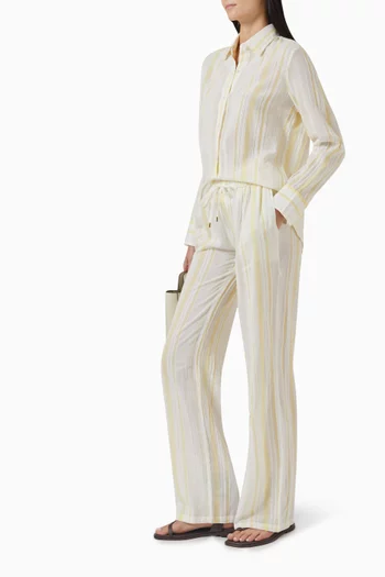 Krissy Stripe Pants in Cotton