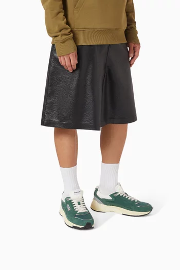 Hyperway Low Sneakers in Suede & Mesh